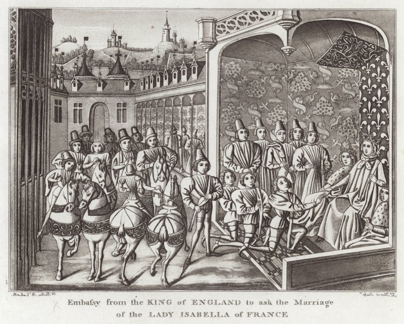 Velvyslanectví anglického krále požádat o sňatek lady Isabelly Francie od English School