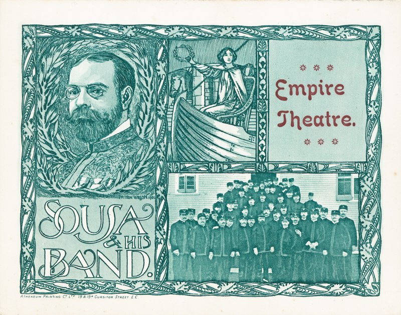Empire Theatre, Londýn, se Sousou a jeho kapelou od English School