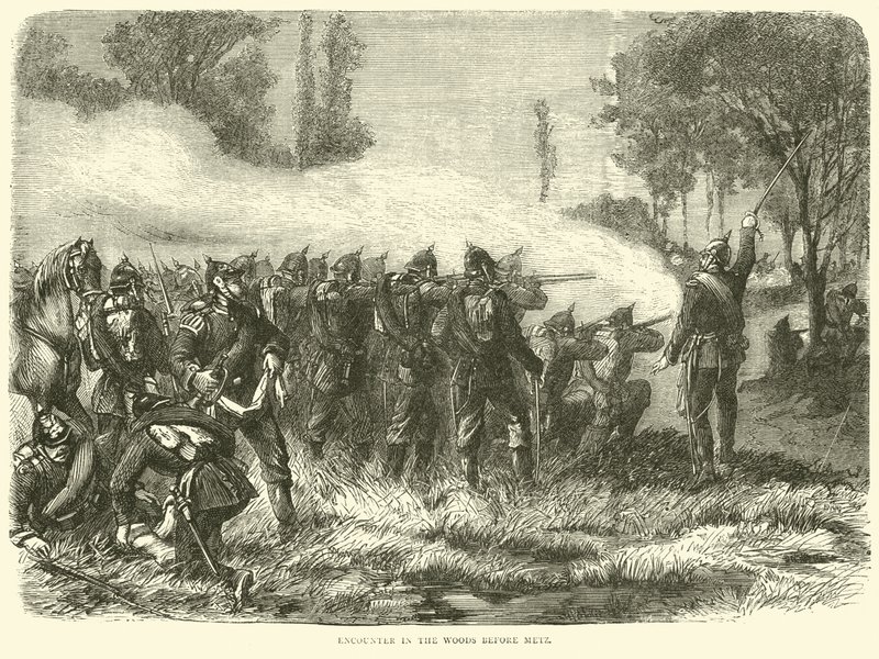 Setkání v lesích před Metz, říjen 1870 od English School