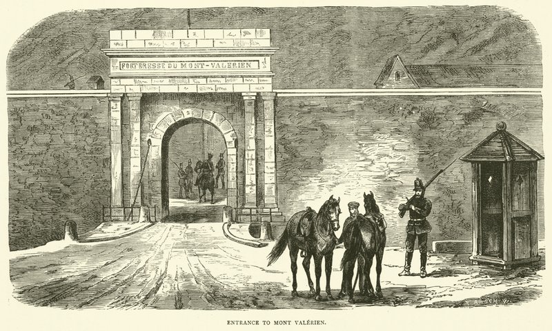 Vchod do Mont Valerien, leden 1871 od English School