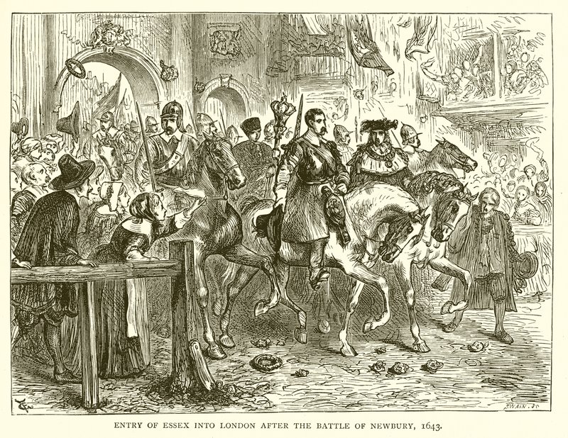 Vstup Essexu do Londýna po bitvě u Newbury, 1643 od English School