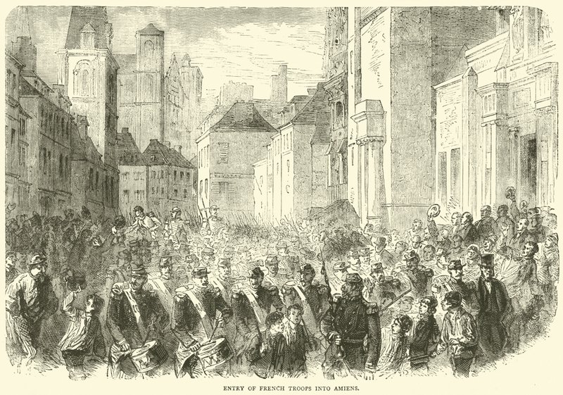 Vstup francouzského vojska do Amiens, květen 1871 od English School