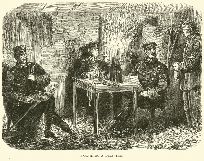 Zkoumání dezertéra, únor 1871 od English School