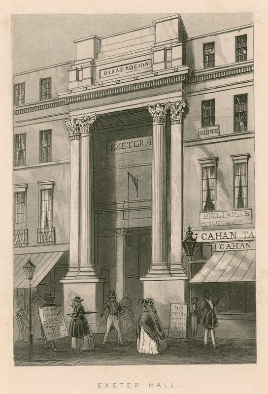 Exeter Hall, Strand, Londýn od English School