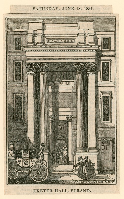 Exeter Hall, Strand, Londýn od English School