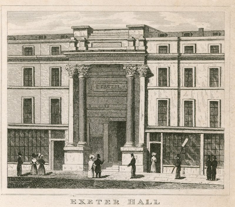 Exeter Hall, Strand, Londýn od English School