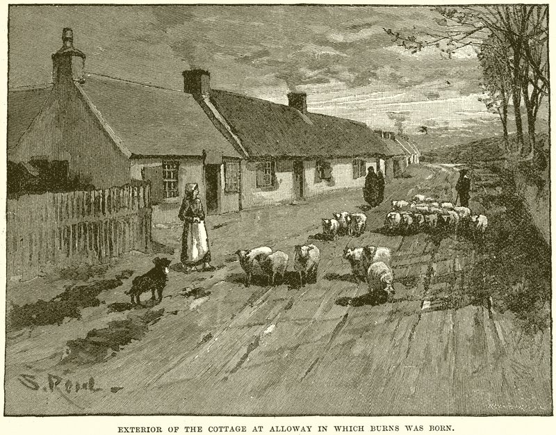 Exteriér chaty v Alloway, ve které se Burns narodil od English School