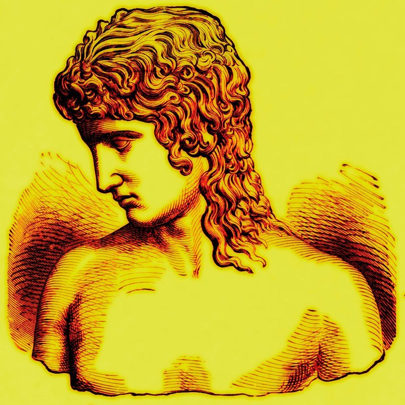 Extrém etnické divergence – nejvyšší typ – I: Eros of Praxiteles, ilustrace z knihy With the Worlds People od Johna Clarka Ridpatha, publikovaná v roce 1912 (digitálně vylepšený obrázek) od English School
