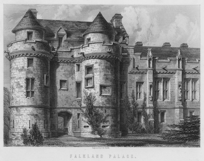 Falklandský palác (rytina) od English School