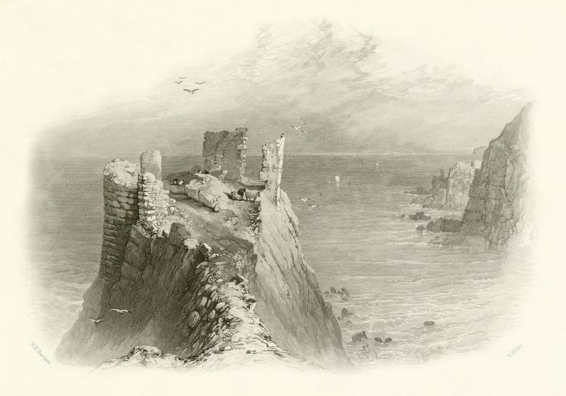 Rychlý hrad, Berwickshire od English School