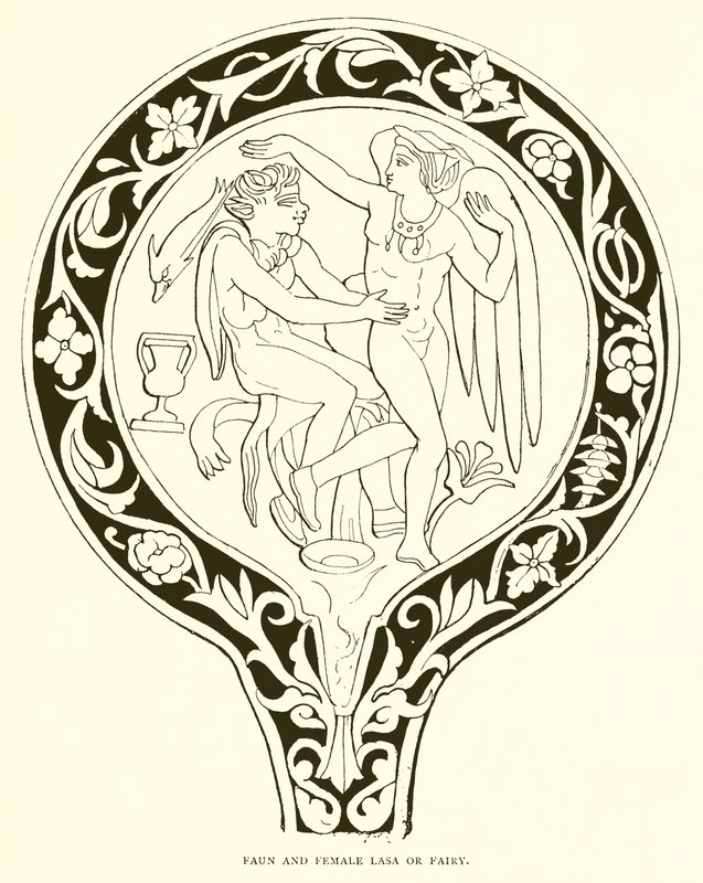 Faun a žena Lasa nebo víla od English School