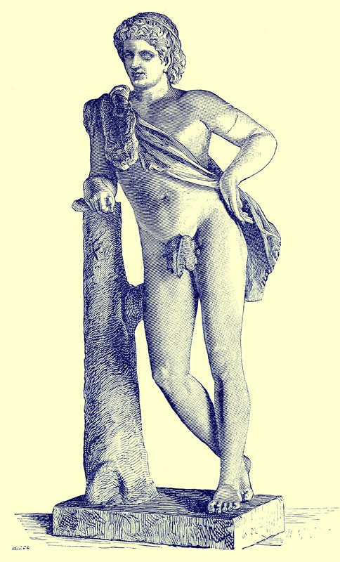 Faun of Praxiteles, ilustrace z Dějiny Říma od Victora Duruye, publikoval 1884 (digitálně vylepšený obrázek) od English School