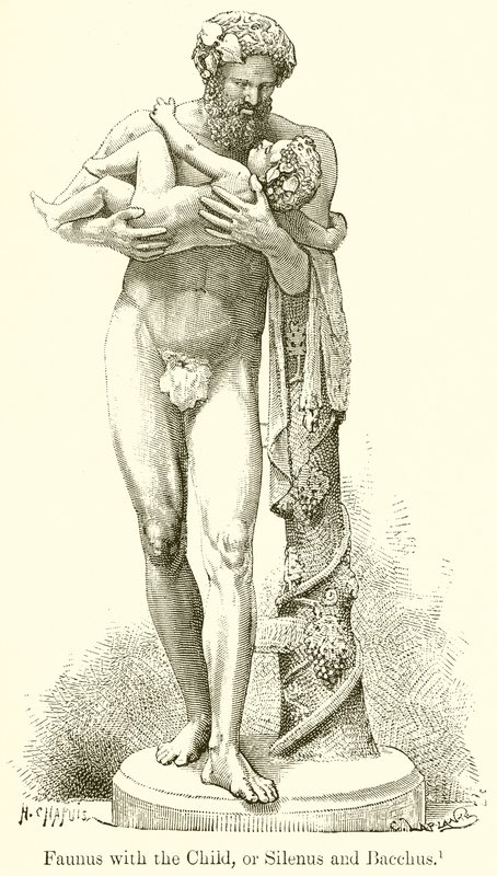 Faunus s dítětem, nebo Silenus a Bakchus od English School
