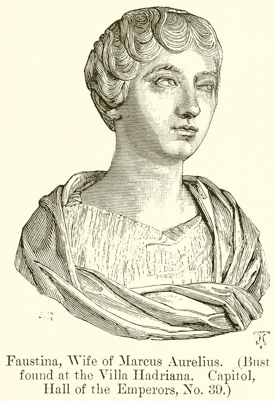 Faustina, manželka Marka Aurelia. (Busta nalezena ve vile Hadriana. Kapitol, Síň císařů, č. 39) od English School