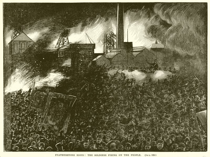 Featherstone Riots: Vojáci střílející na lidi od English School