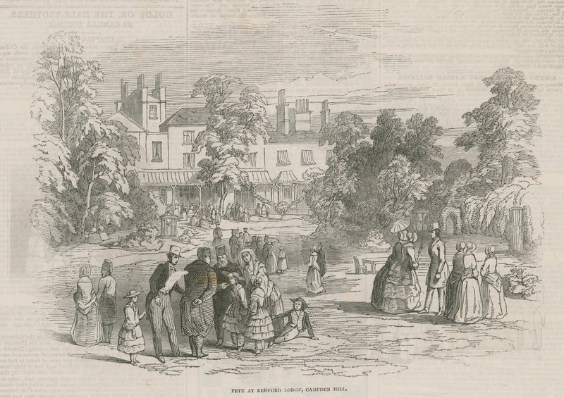Slavnost v Bedford Lodge, Campden Hill, Londýn od English School
