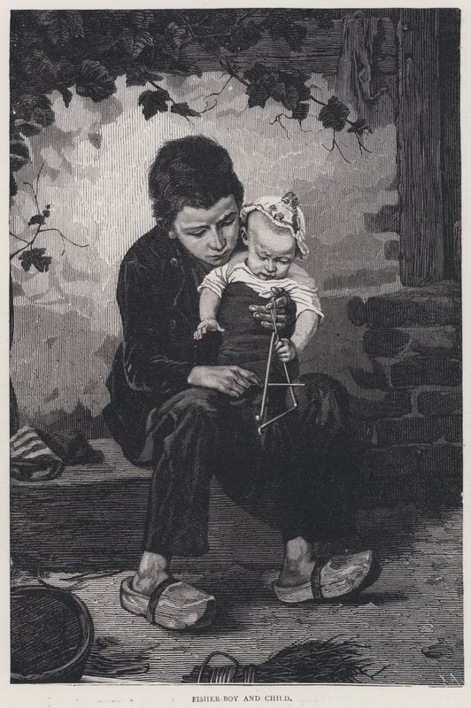 Fisher Boy and Child (rytina) od English School