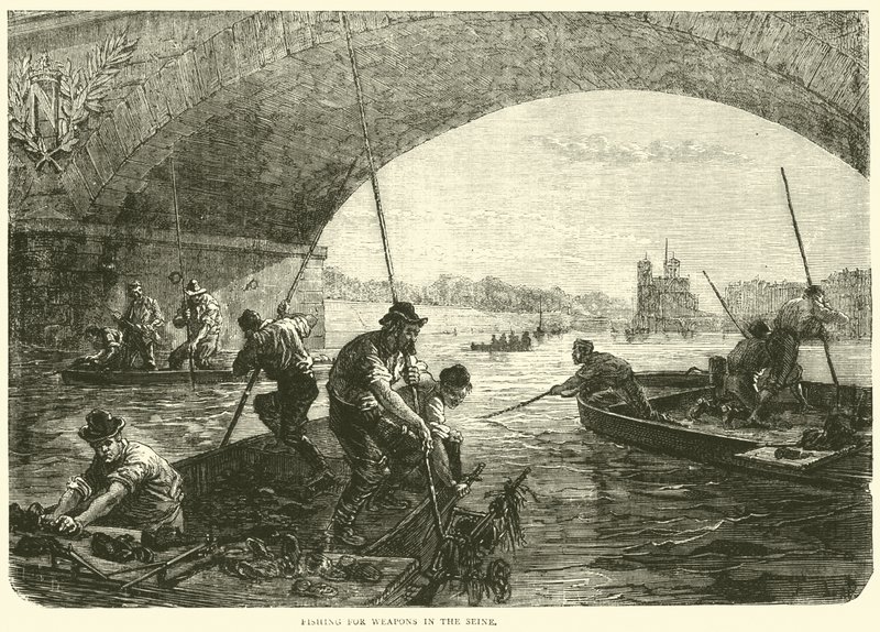 Lov zbraní v Seině, duben 1871 od English School
