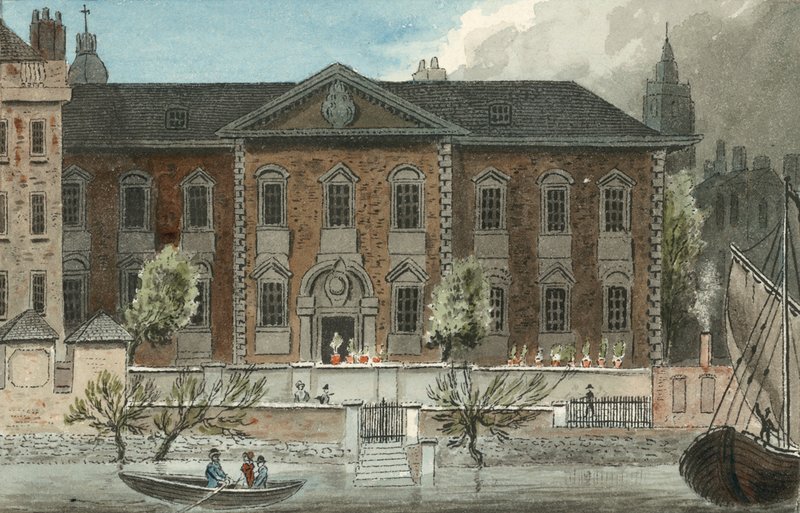 Fishmongers Hall, Upper Thames Street, Londýn (wc na papíře) od English School