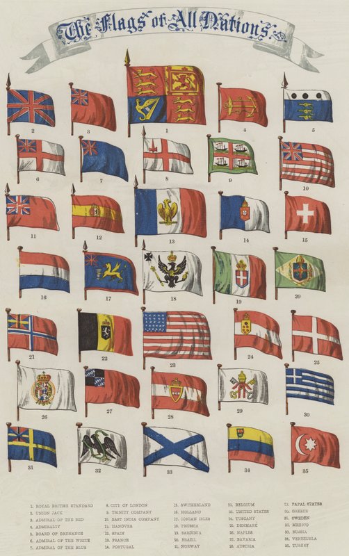 Vlajky všech národů (chromolitho) od English School