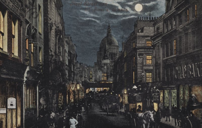 Fleet Street a St Pauls, Londýn od English School