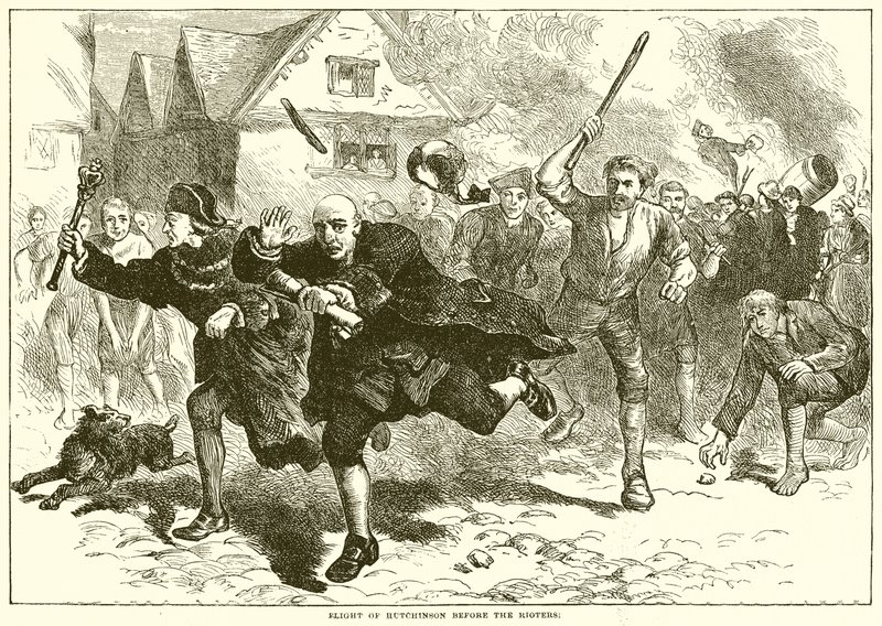 Let Hutchinsona před Rioters od English School