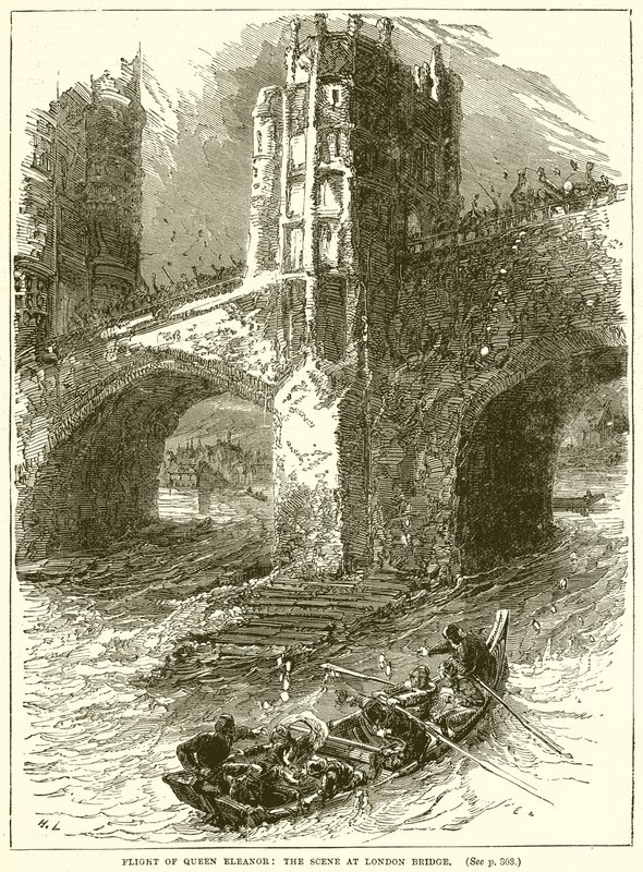 Let královny Eleanor: Scéna na London Bridge od English School