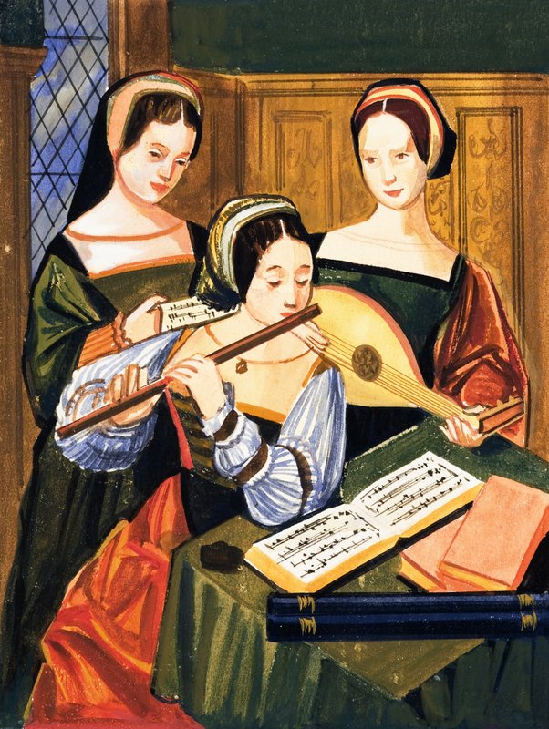Flétna a loutna od English School