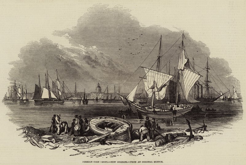 Foreign Corn Ports, New Orleans (rytina) od English School