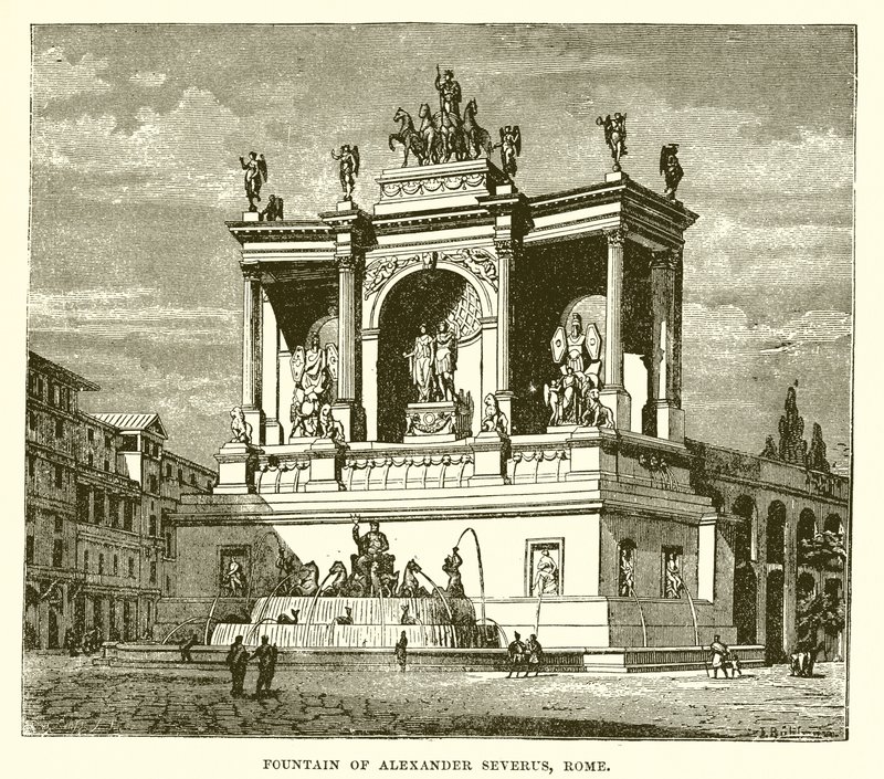Fontána Alexandra Severa, Řím od English School