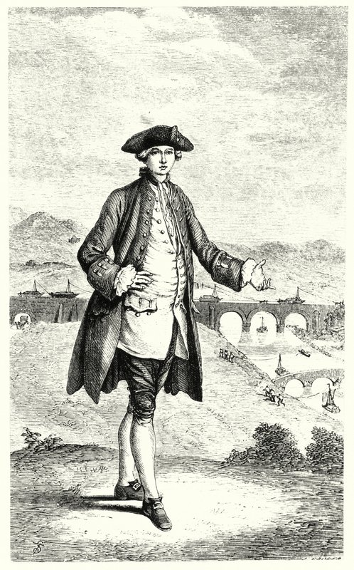 Francis Egerton, 3. vévoda z Bridgewateru, průkopník výstavby kanálů v Británii (rytina) od English School