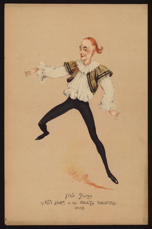 Fred Storey , anglický herec a tanečník (barva litho) od English School