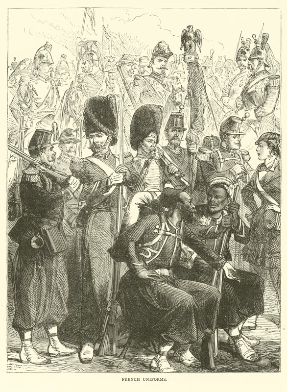Francouzské uniformy, září 1870 od English School