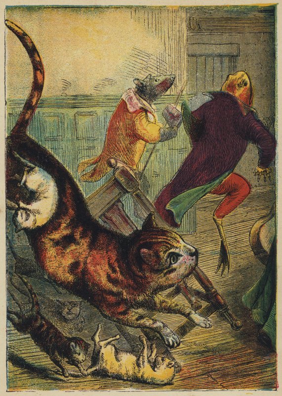 Froggy Frightened (barevná litografie) od English School