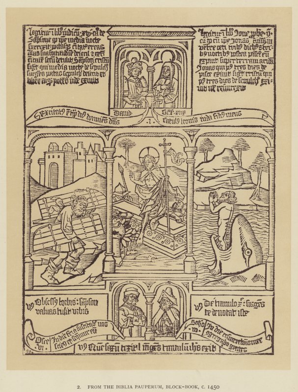 Z Biblia pauperum, Block-Book, c 1450 (litho) od English School