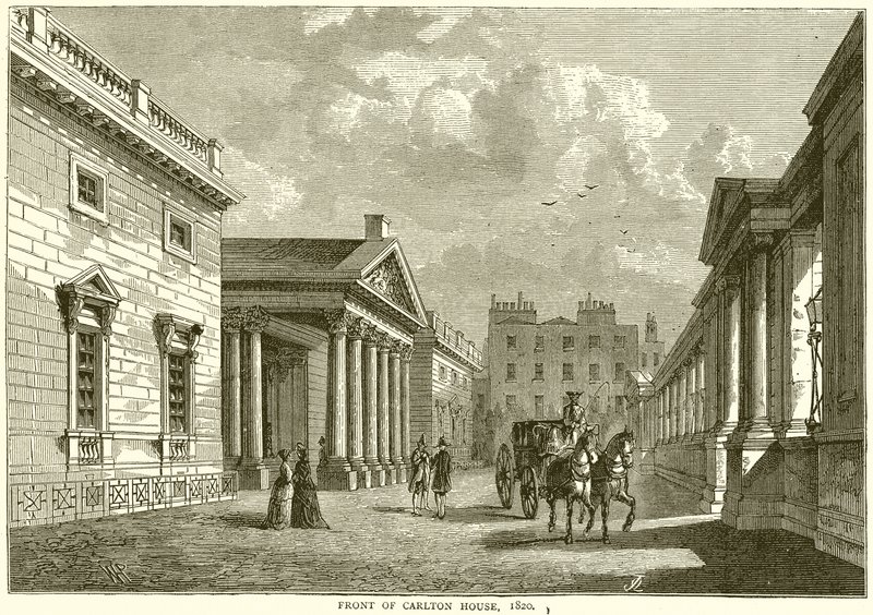 Před Carlton House, 1820 od English School