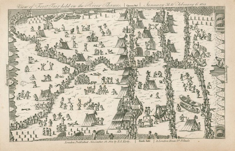 Frost Fair z roku 1814 od English School