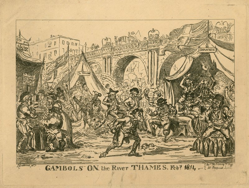 Frost Fair z roku 1814 od English School