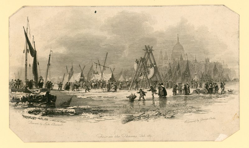 Frost Fair z roku 1814 od English School