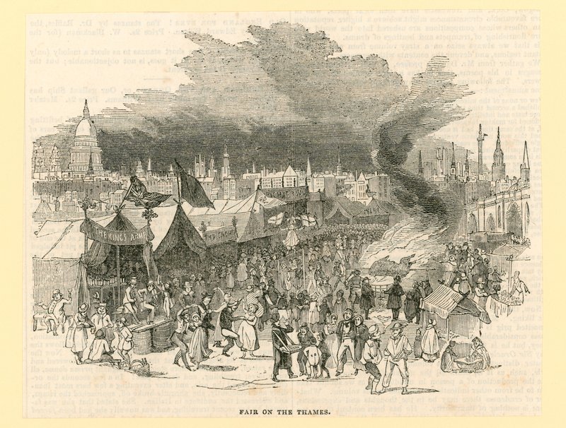 Frost Fair z roku 1814 od English School