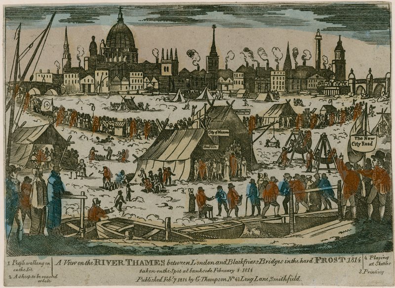 Frost Fair na Temži, 1814 od English School