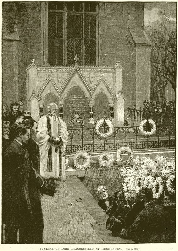 Pohřeb lorda Beaconsfielda v Hughendenu od English School