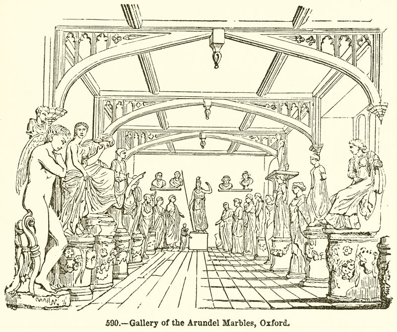 Galerie arundelských mramorů, Oxford (rytina) od English School