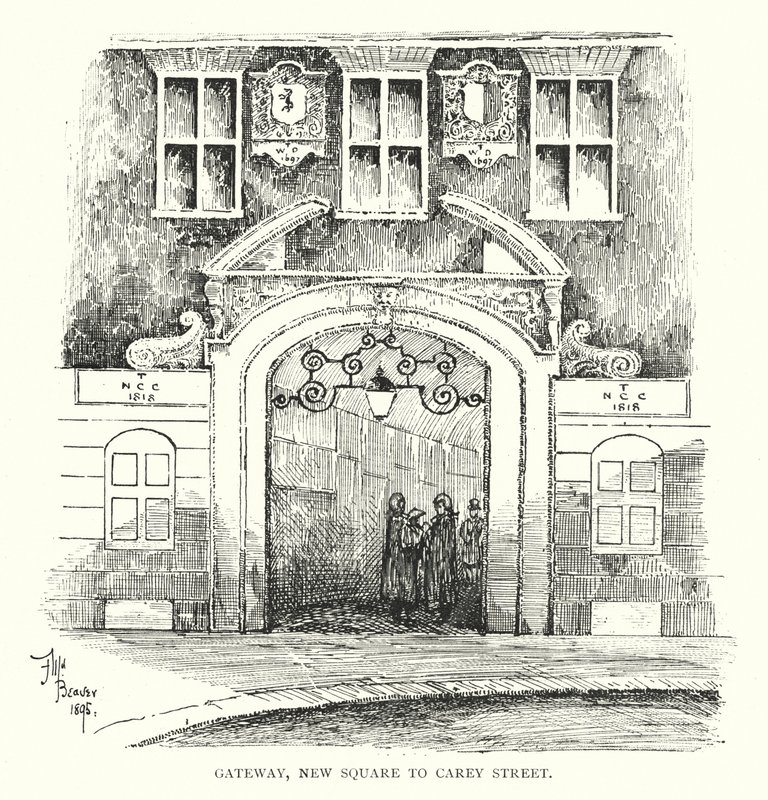 Gateway, New Square to Carey Street (litho) od English School