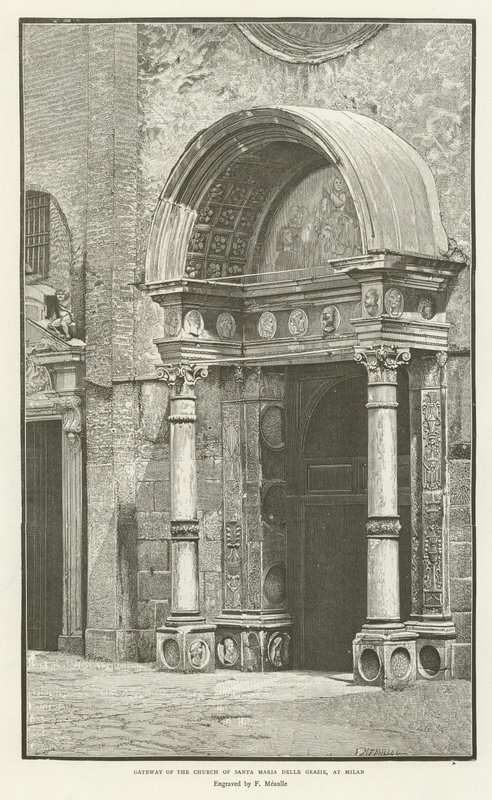 Brána kostela Santa Maria Delle Grazie v Miláně od English School