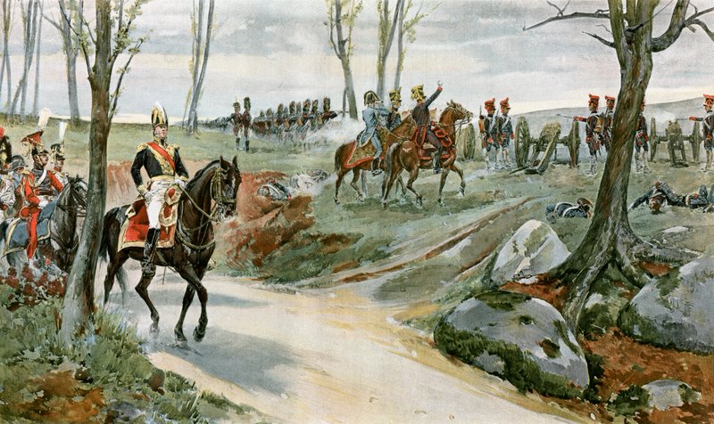 Generál Drouot a gardové dělostřelectvo v Hanau od English School