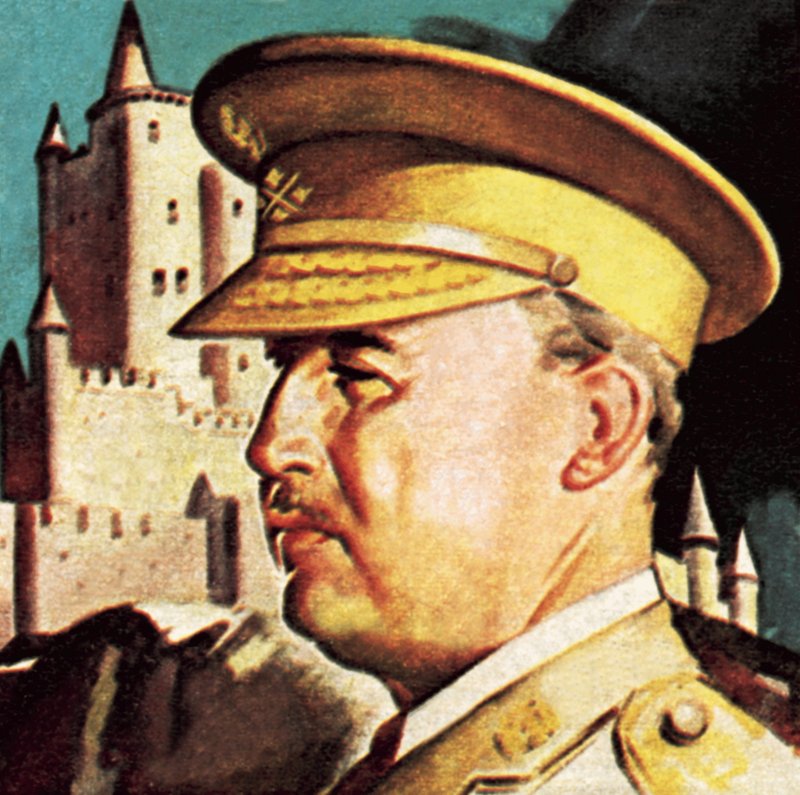 generál Franco. Prezident a diktátor Španělska. od English School