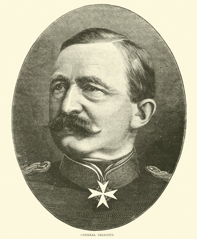 Generál Obernitz, říjen 1870 od English School