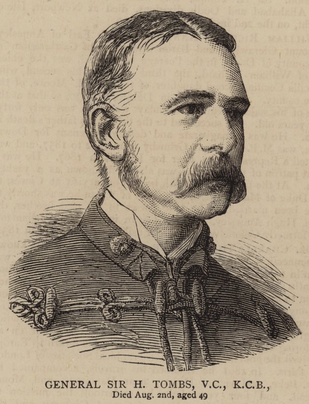 Generál Sir H. Tombs, VC, KCB (rytina) od English School