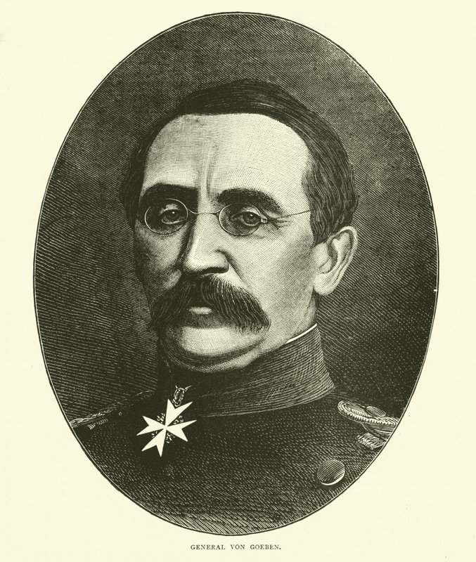 Generál von Goeben, říjen 1870 od English School